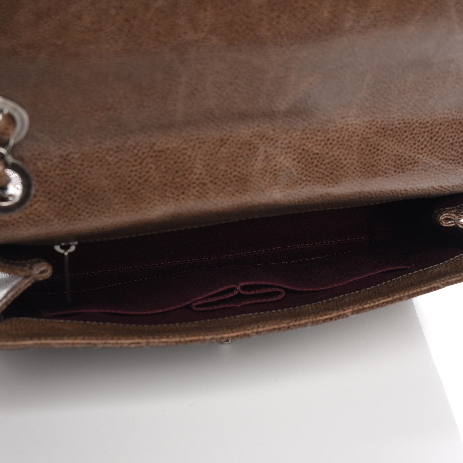 Chanel Crumpled Grained Calfskin Medium CC Crave Flap Brown 11 of 13