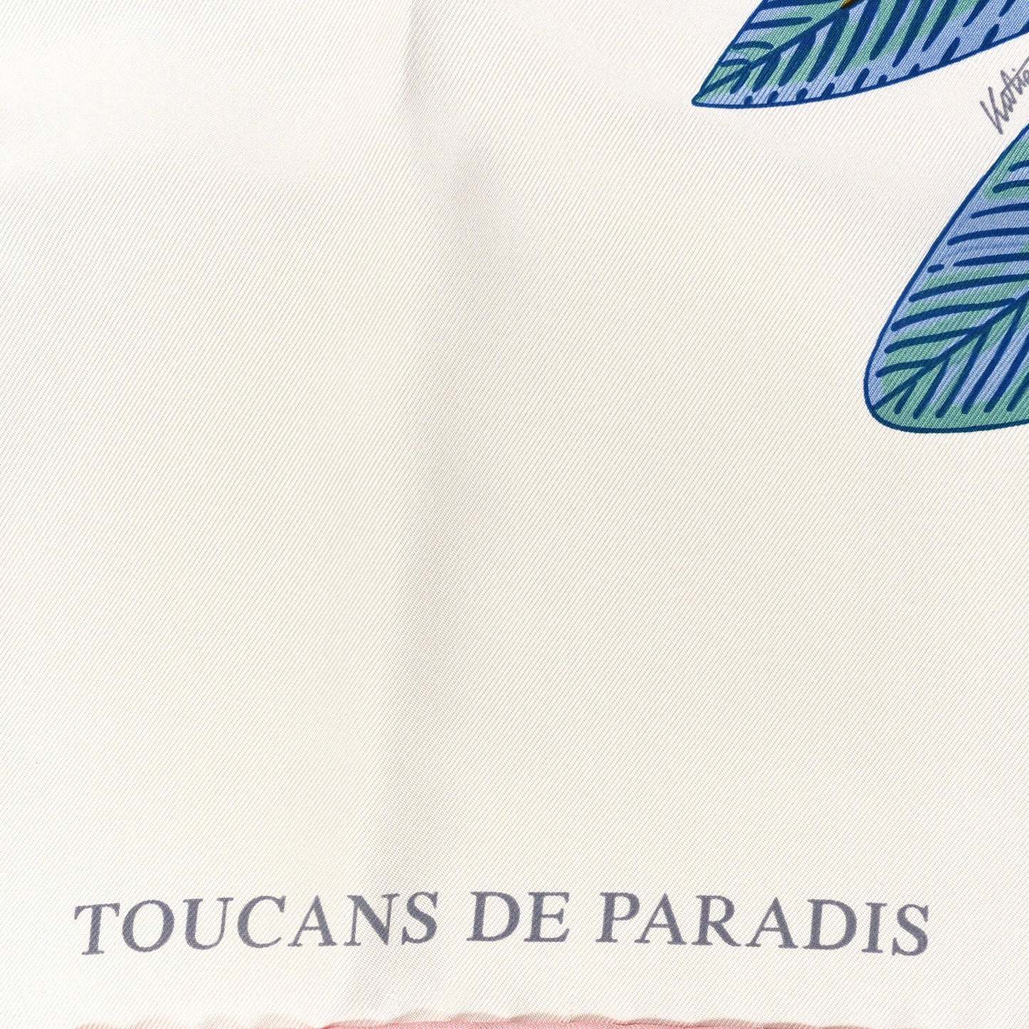 Silk Giant Toucans De Paradis Scarf 140 White Bleu Multicolor