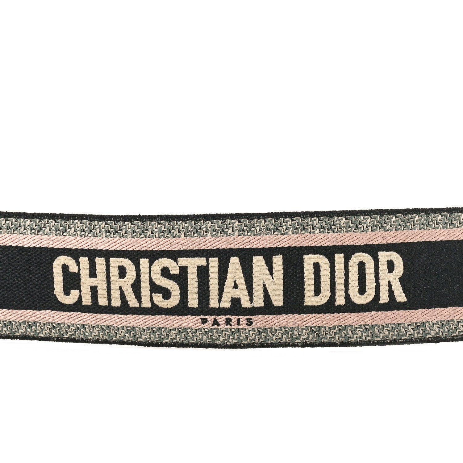 Christian Dior CHRISTIAN DIOR Canvas Embroidered Shoulder Strap Rose Multicolor 3 of 4
