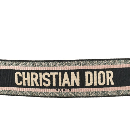 Christian Dior CHRISTIAN DIOR Canvas Embroidered Shoulder Strap Rose Multicolor 3 of 4