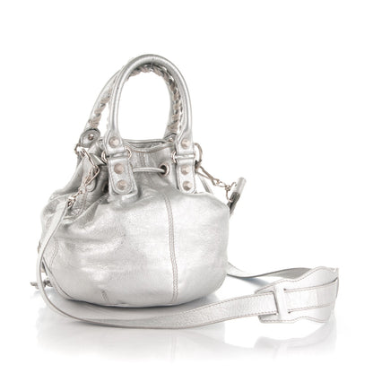 Balenciaga Agneau Giant 12 Silver Hardware Mini Pompon Gris Aluminum 3 of 7