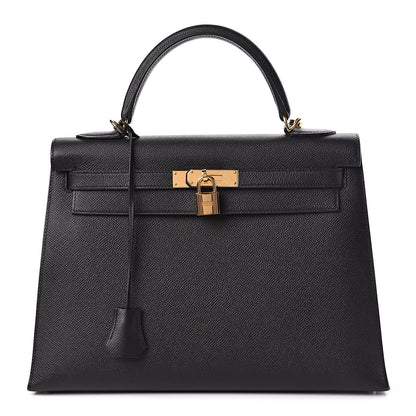 Hermes Epsom Kelly Sellier 32 Black 1 of 10