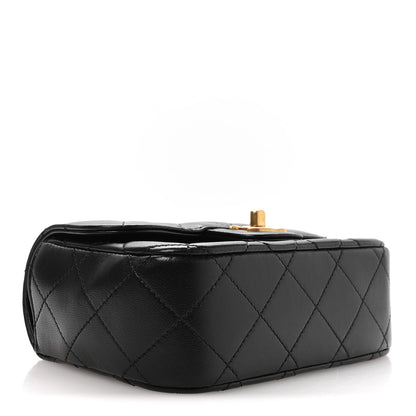 Chanel Lambskin Quilted Bijoux Chain Mini Top Handle Flap Black 4 of 10