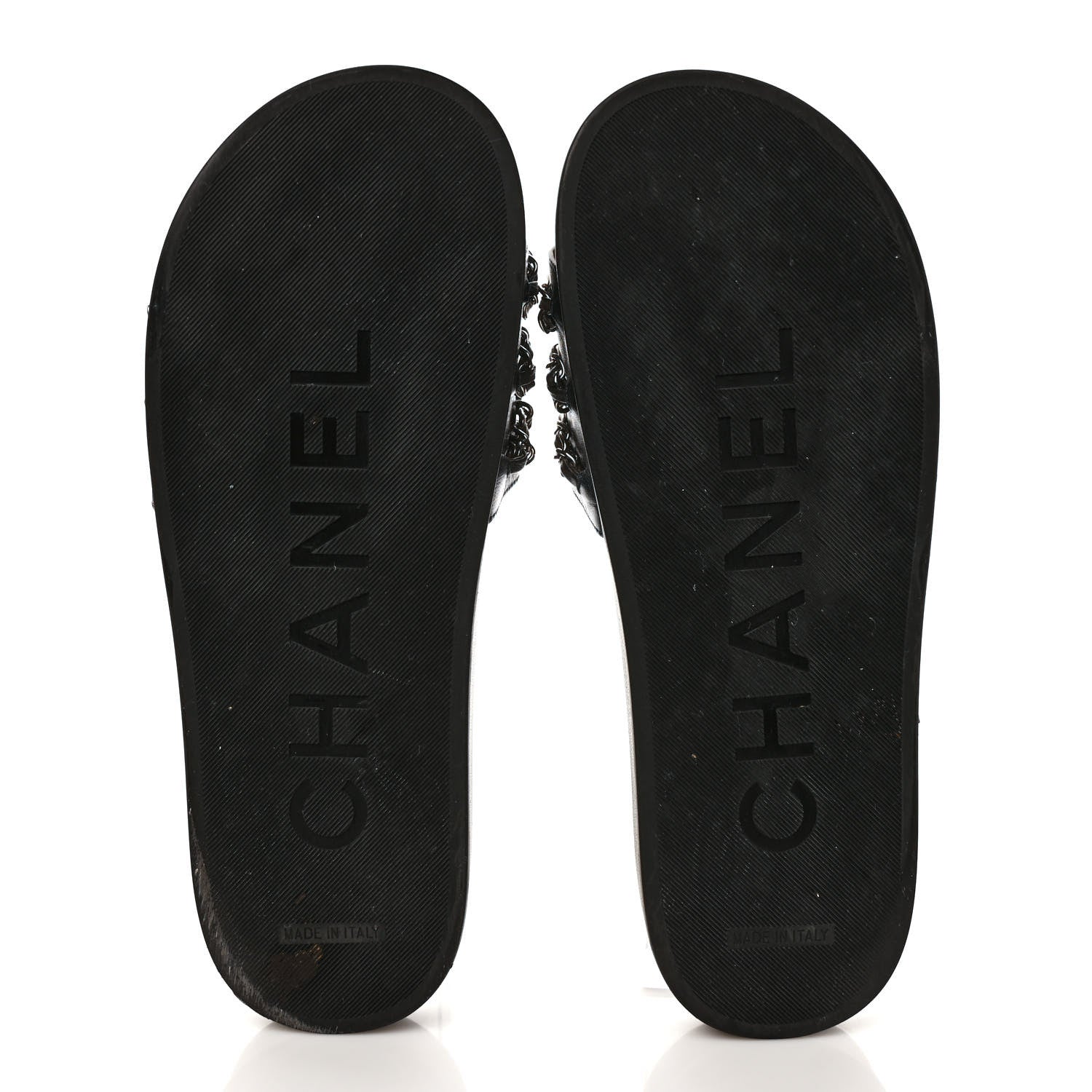 Chanel Fantasy Lambskin Chain Flat Sandals 39 Blue 5 of 8