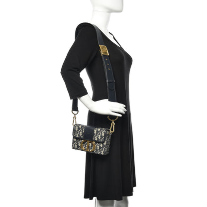 Christian Dior Oblique 30 Montaigne Box Bag Blue 2 of 12