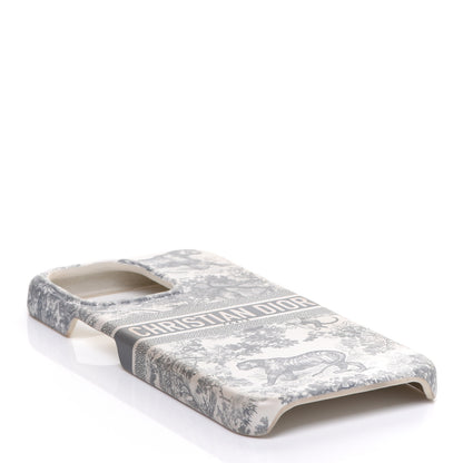 Christian Dior Calfskin Toile De Jouy iPhone 13 Pro Case Grey 4 of 5