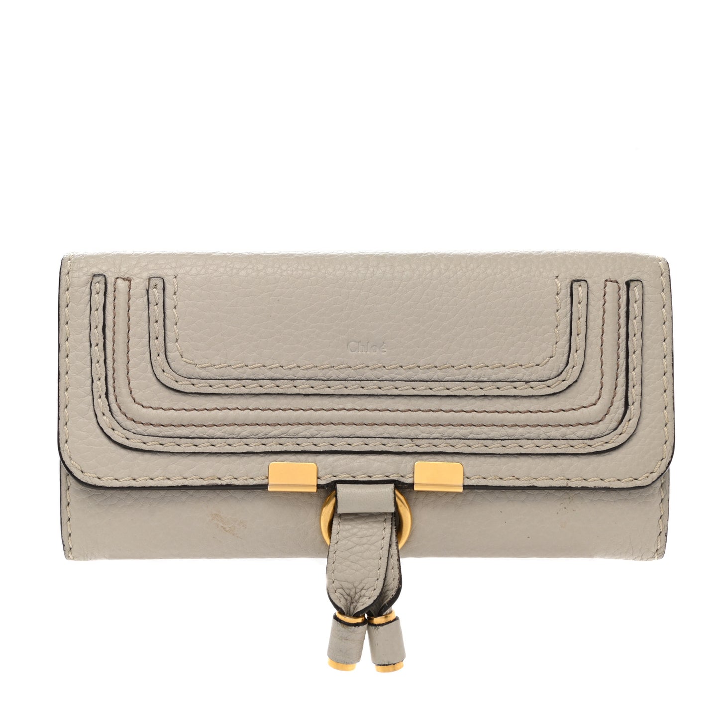 Calfskin Marcie Continental Flap Wallet Dove