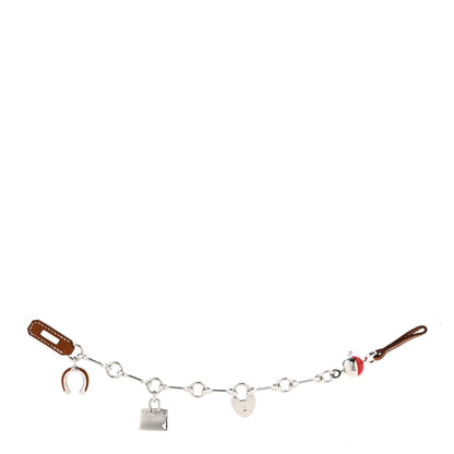Hermes Palladium Barenia Bijou De Sac Bag Charm Fauve Rouge De Coeur 1 of 5
