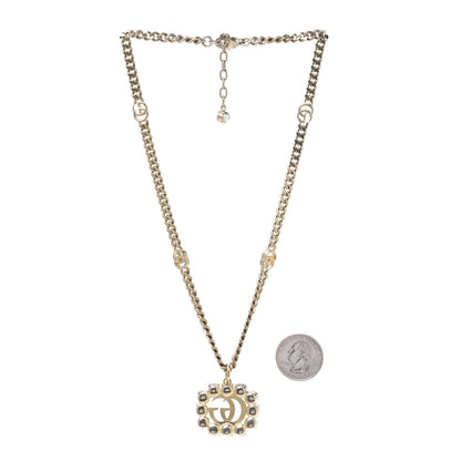 Gucci Pearl Marmont Necklace Aged Gold Cream 2 of 5