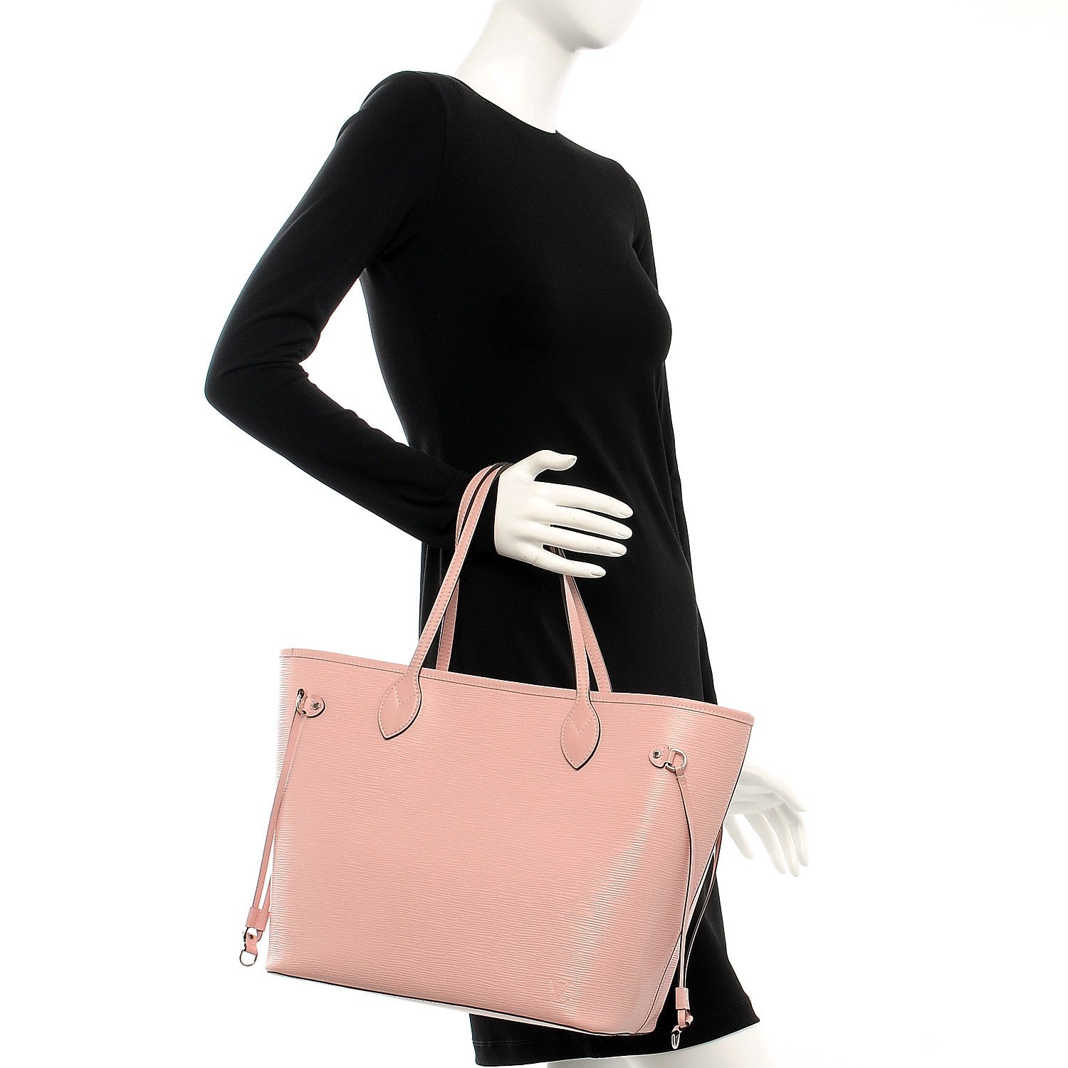 Louis Vuitton Epi Neverfull MM Rose Ballerine 2 of 23