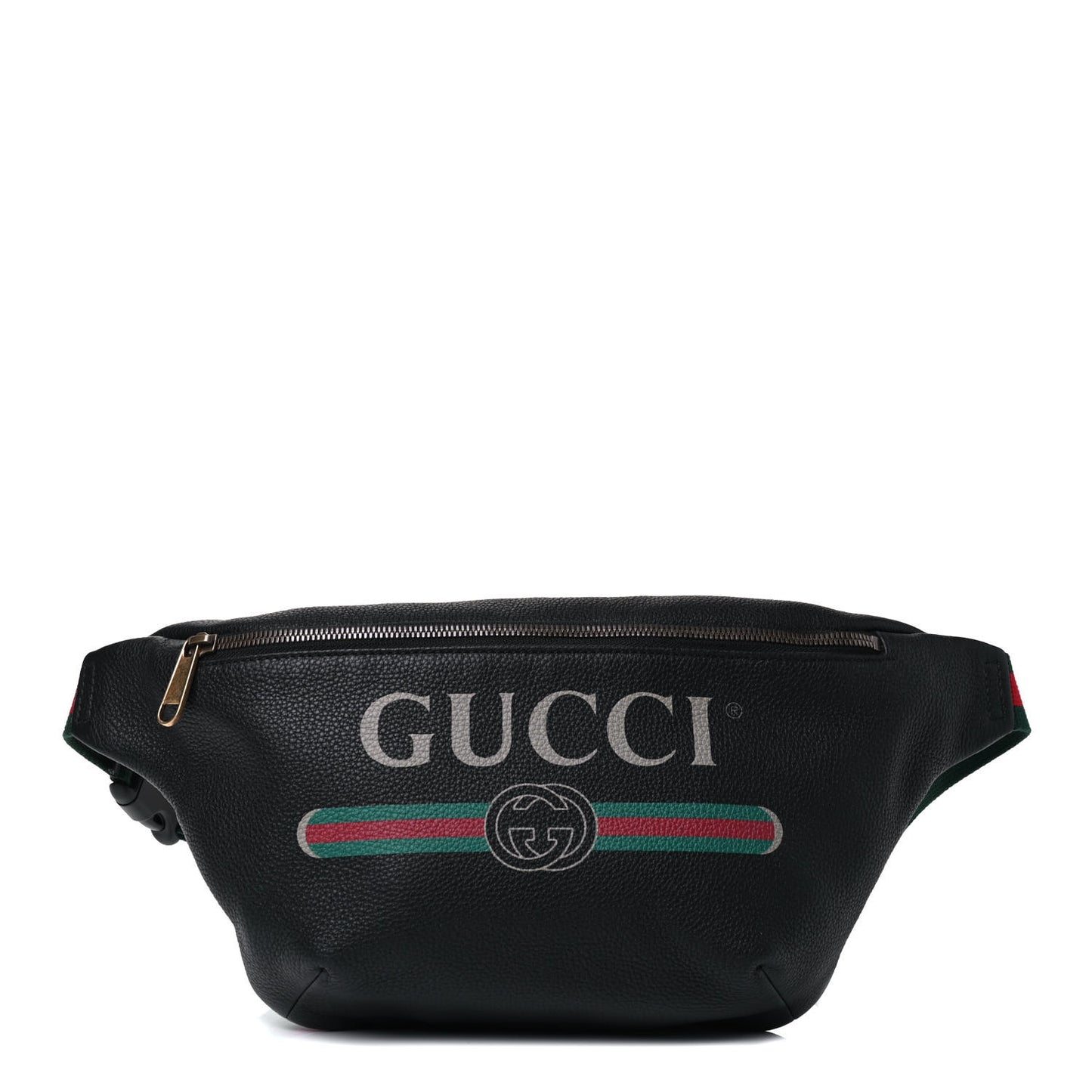 Grained Calfskin Logo Belt Bag Black