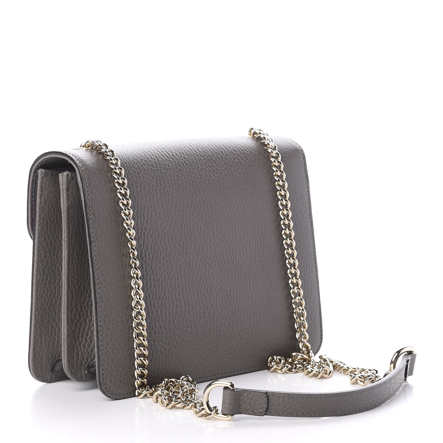 Gucci Dollar Calfskin Small Interlocking G Shoulder Bag Loess 3 of 10