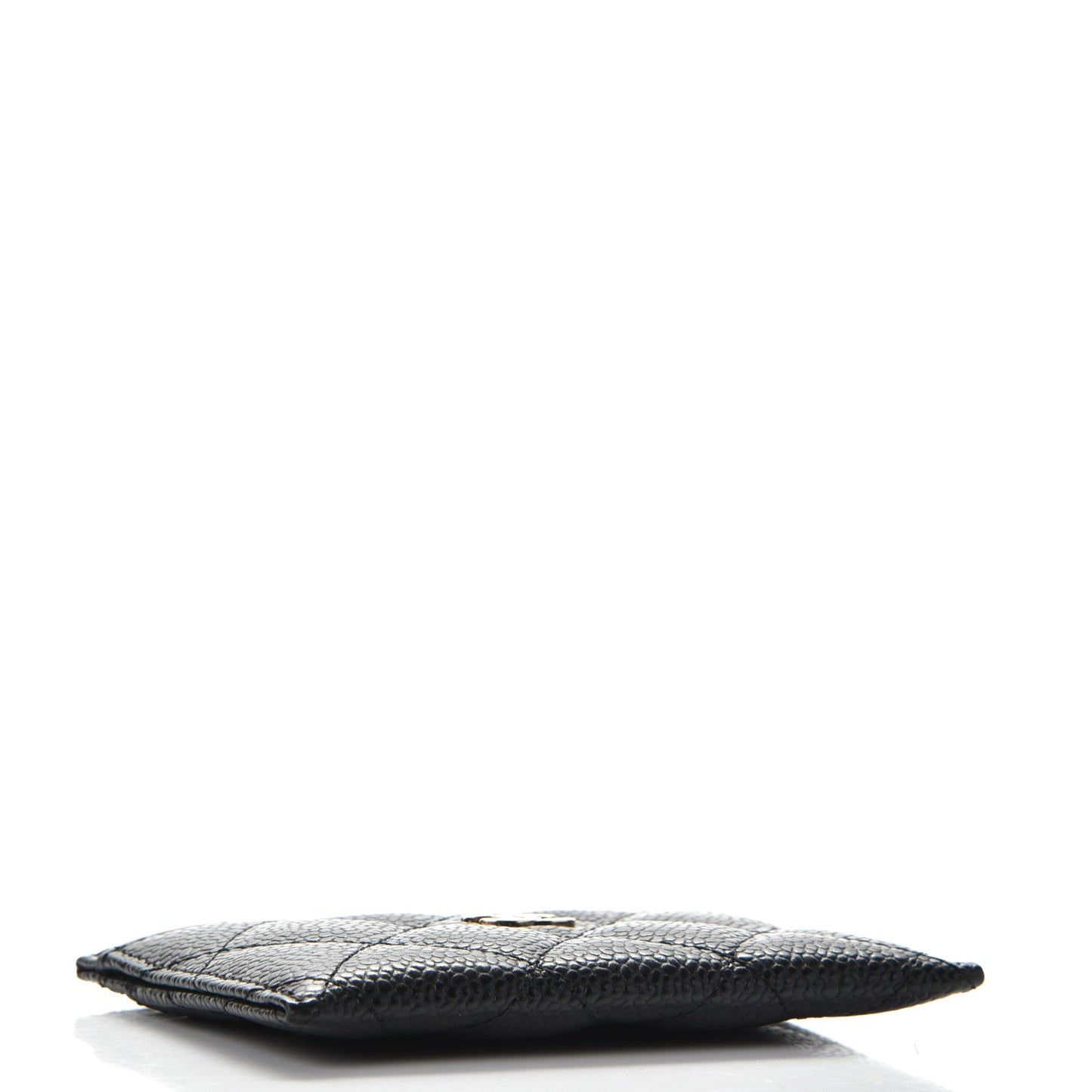 Caviar Quilted Card Holder Black