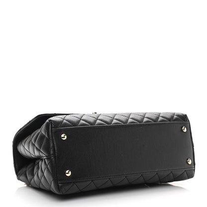 Chanel Caviar Quilted Small Coco Handle Flap Black 4 of 10