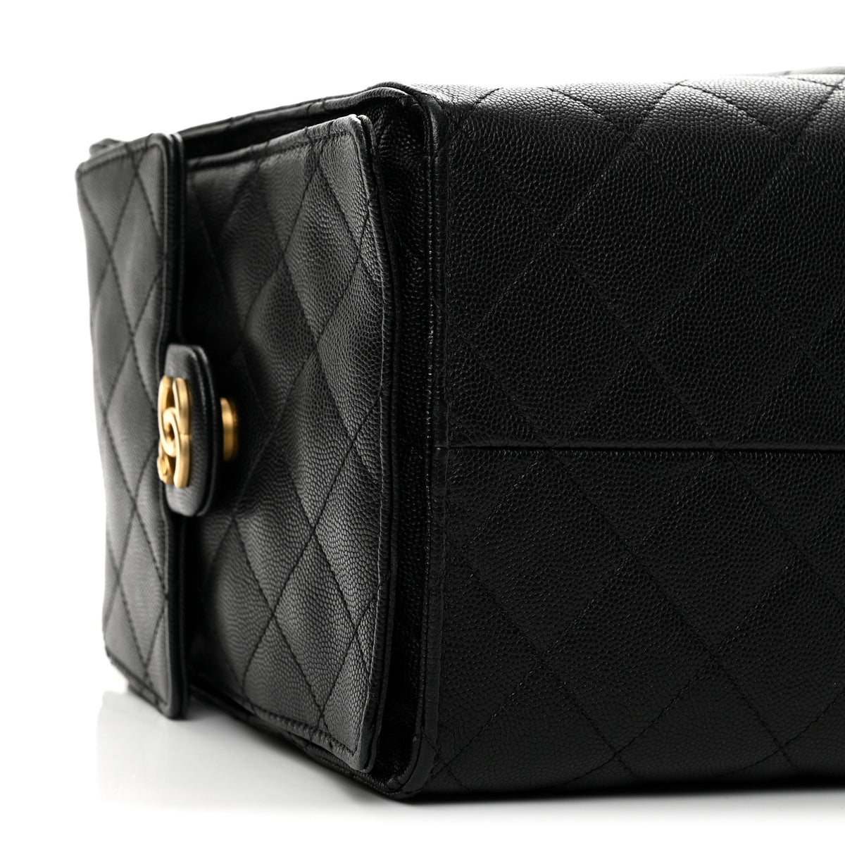 Caviar Quilted Medium Chanel 25 Handbag Black