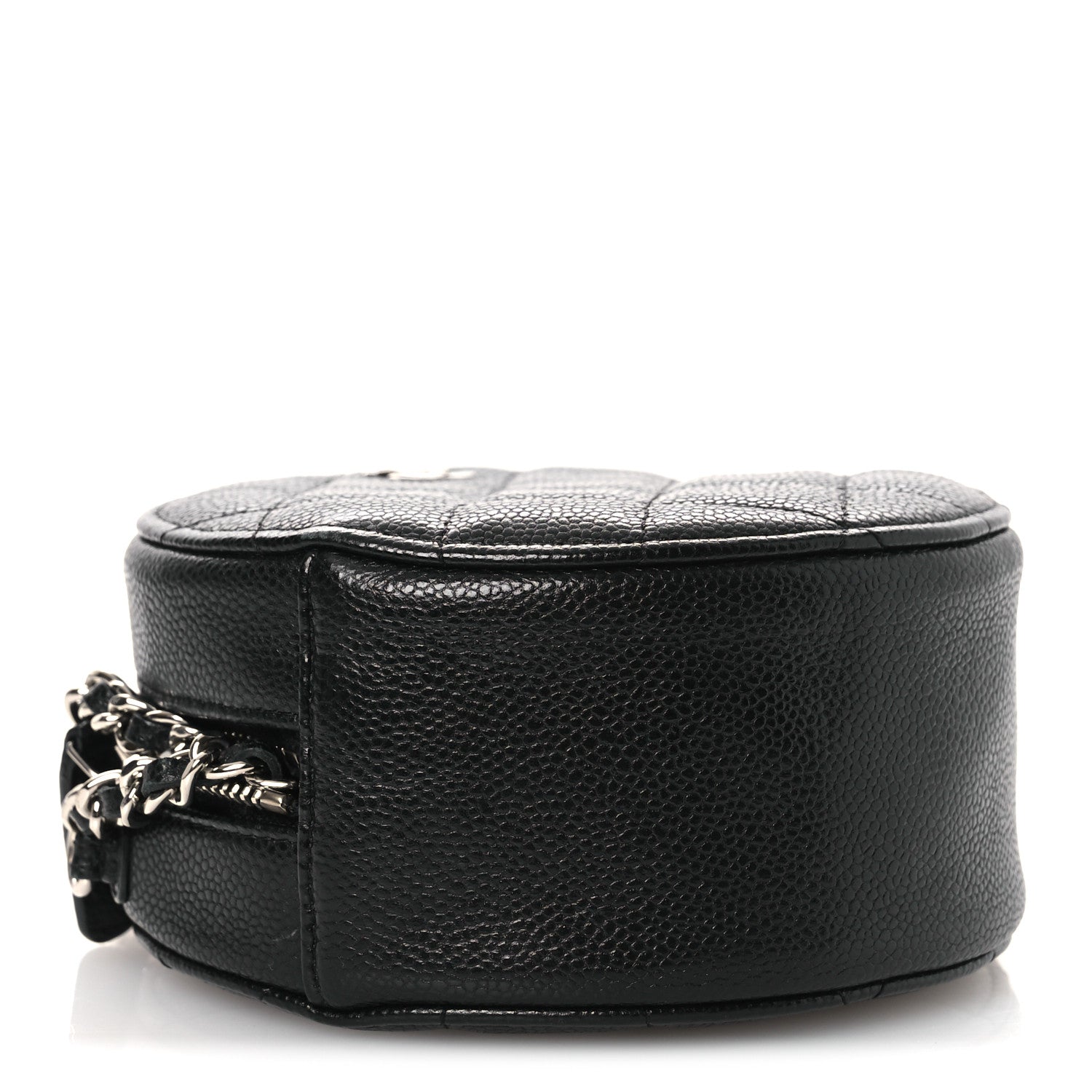 Chanel Caviar Quilted Round Clutch With Chain Black 4 of 11