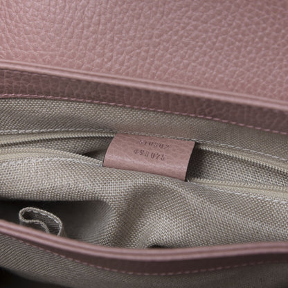 Gucci Dollar Calfskin Interlocking G Top Handle Shoulder Bag Soft Pink 10 of 12