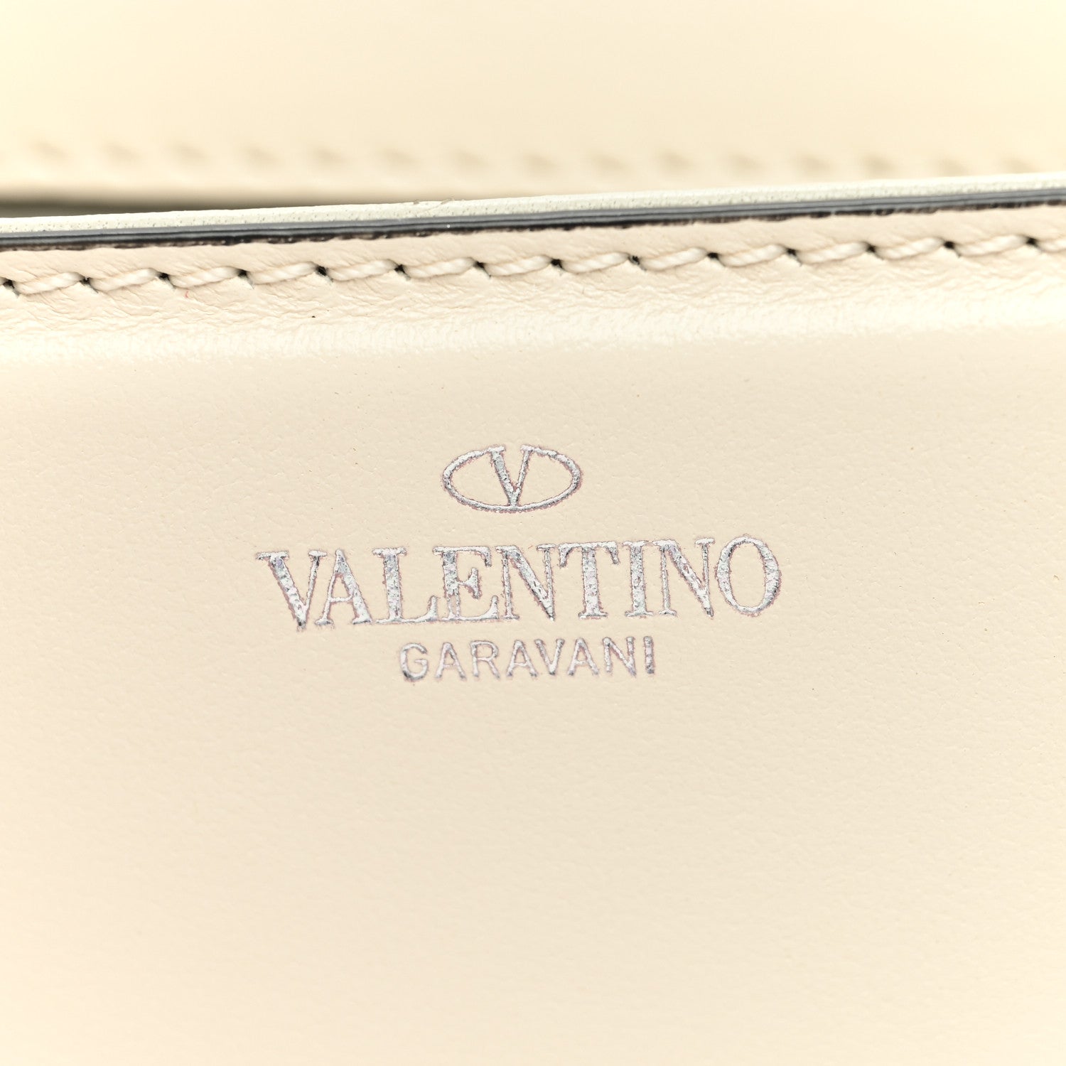 Valentino Garavani Calfskin Crystal Vlogo Small Loco Shoulder Bag Light Ivory 6 of 9