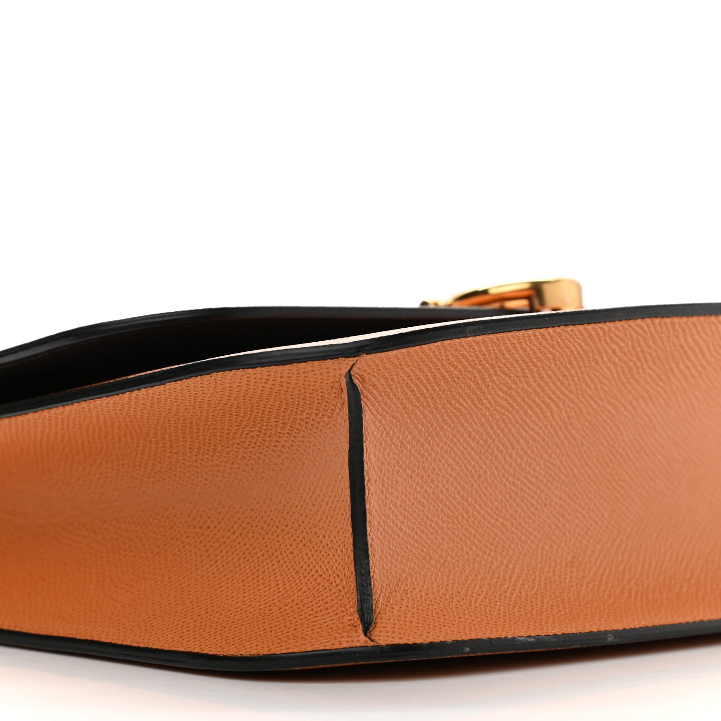 Grained Calfskin Trifolio Flap Bag Tan