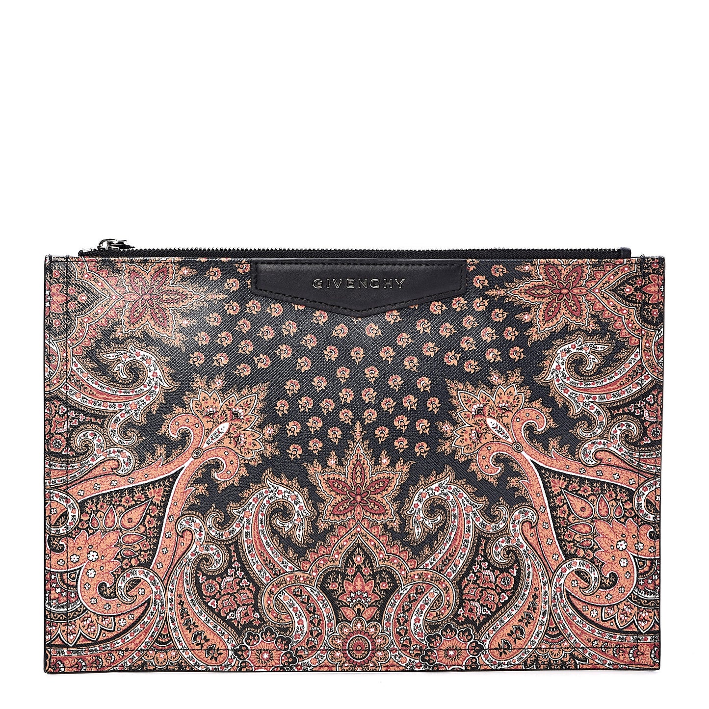 Saffiano Paisley Print Medium Antigona Pouch