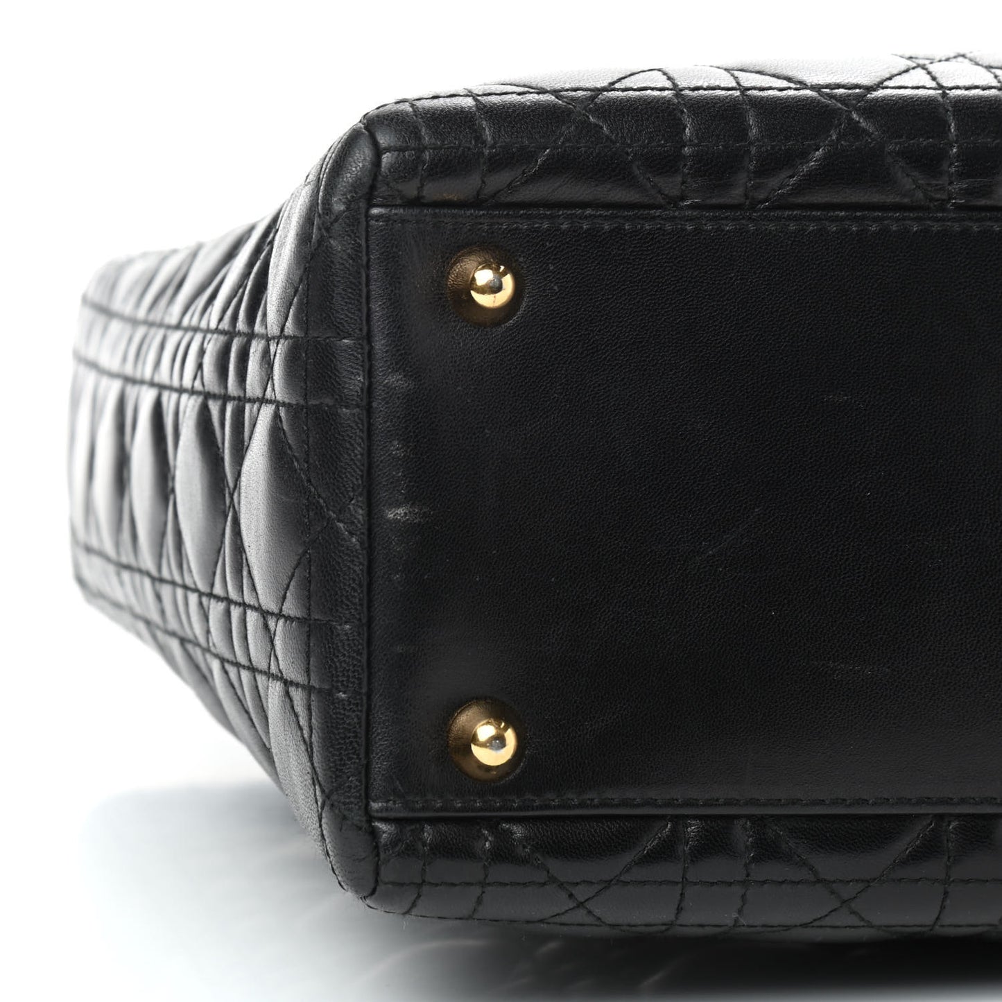 Lambskin Cannage Large Lady Dior Black
