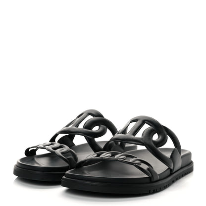 Hermes Nappa Extra Sandals 39 Black 5 of 16