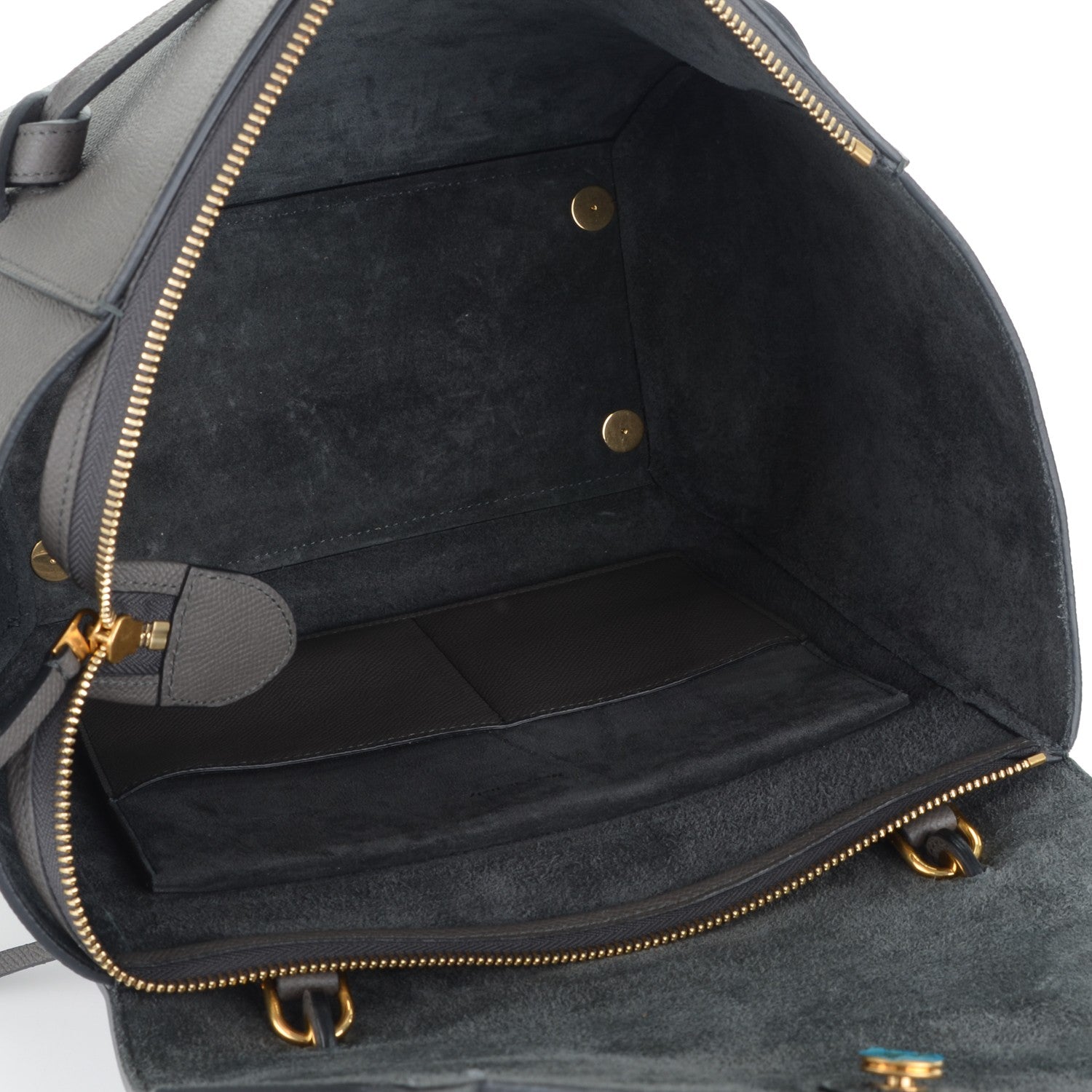 Celine Grained Calfskin Mini Belt Bag Grey 5 of 8
