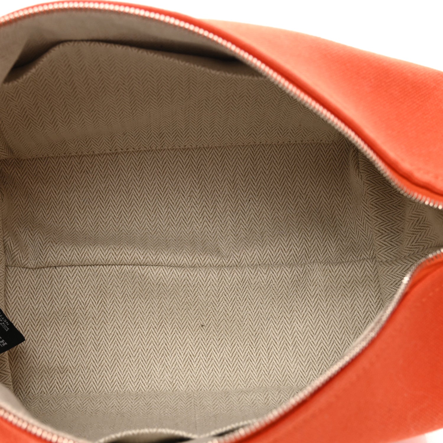 Hermes Canvas Small Bride-A-Brac Pouch Orange Burgundy 5 of 6