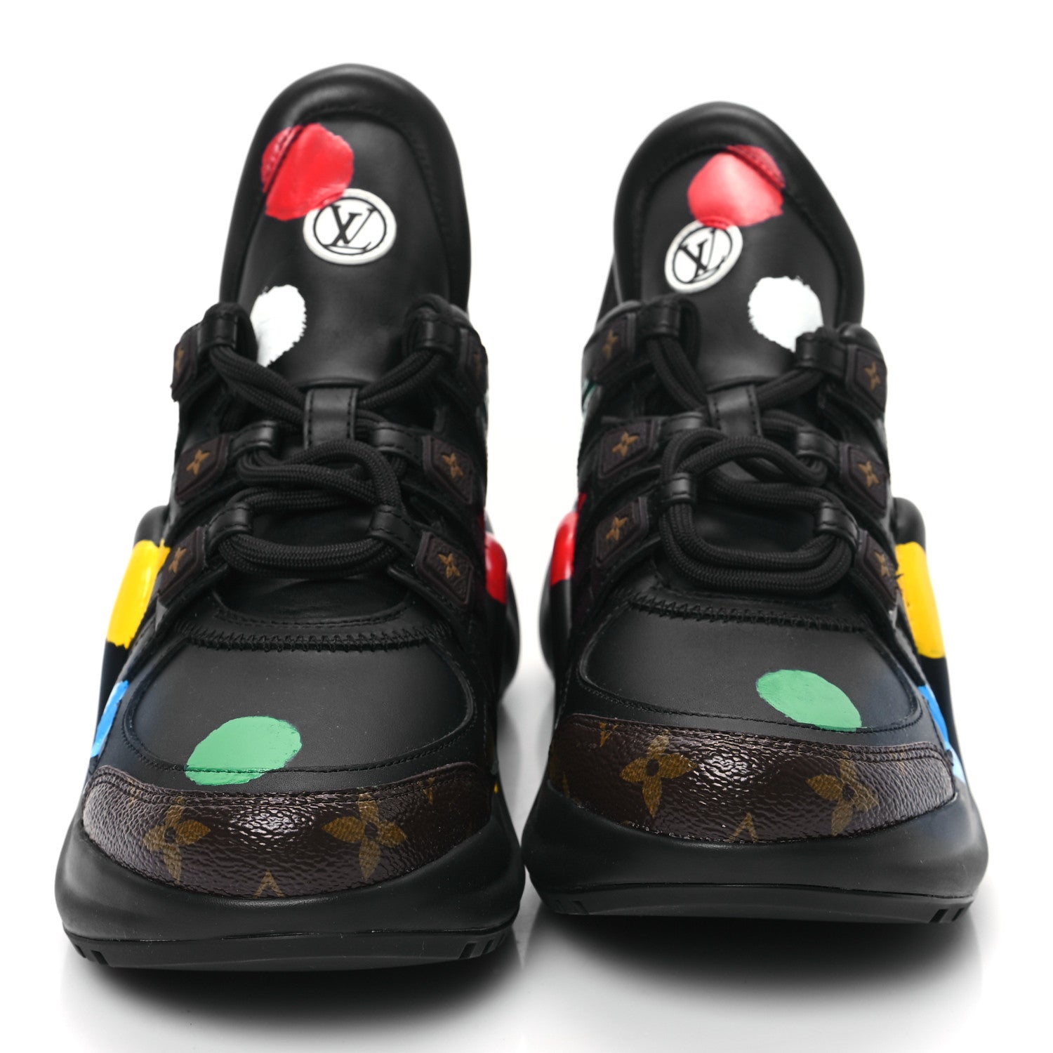 Louis Vuitton X YK Calfskin Patent Monogram Archlight Sneakers 39 Black 2 of 10