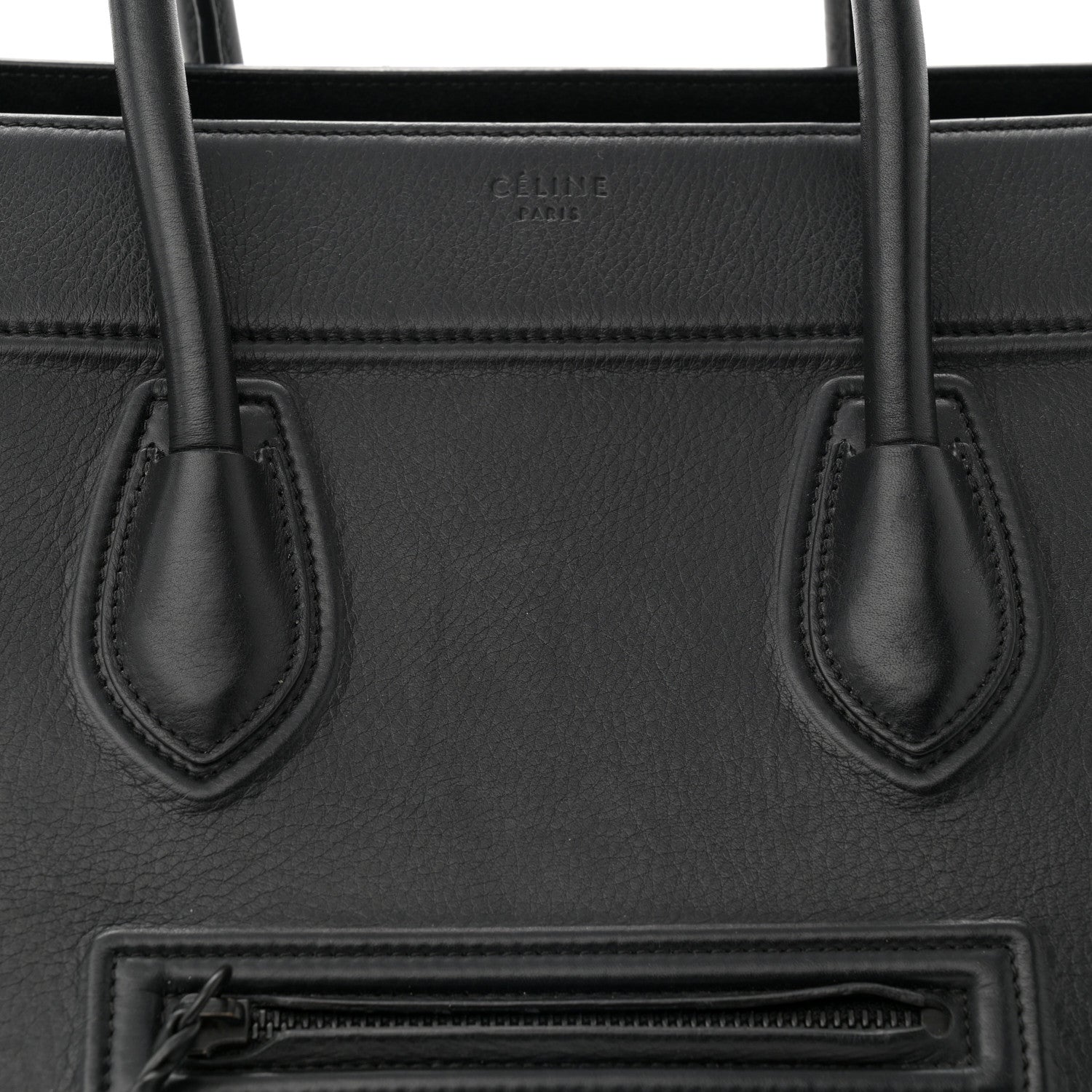 Celine Supple Calfskin Medium Phantom Luggage Black 8 of 14