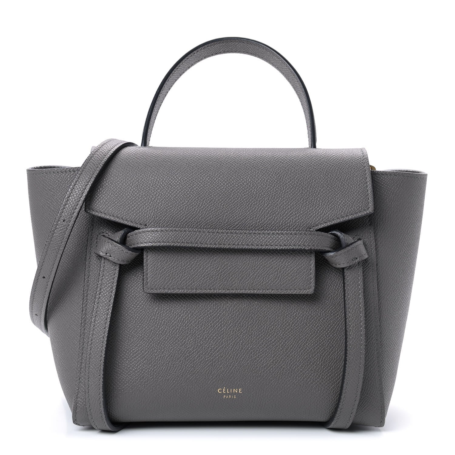 Celine Grained Calfskin Nano Belt Bag Grey 1 of 9