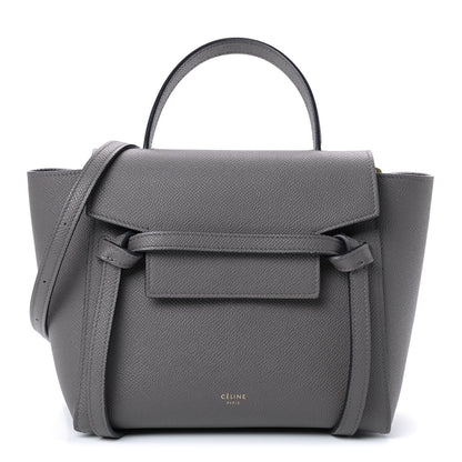Celine Grained Calfskin Nano Belt Bag Grey 1 of 9