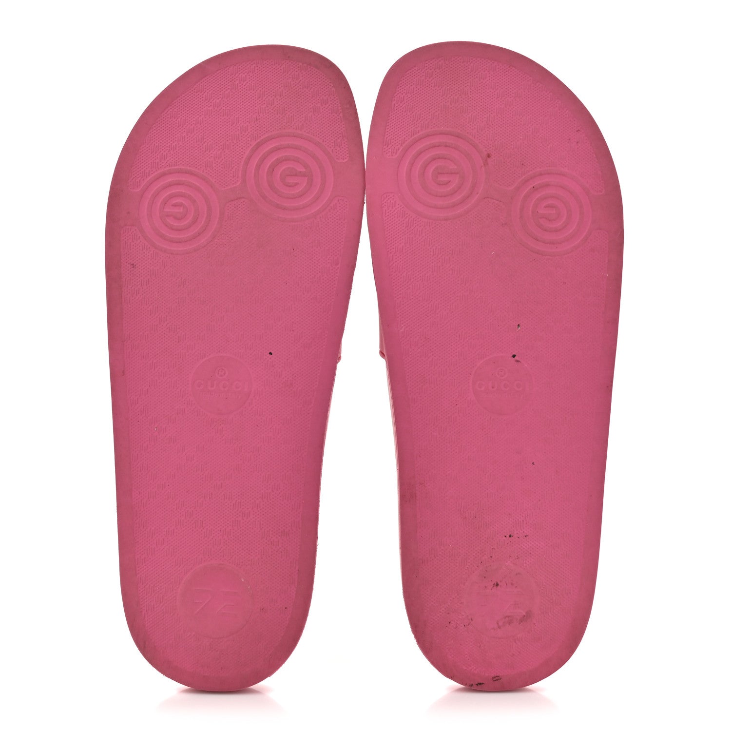 Gucci Rubber Womens Logo Slide Sandals 39 Fuchsia 6 of 10