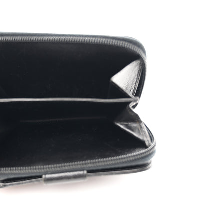 Prada Saffiano Compact Zip Around Wallet Black 6 of 10