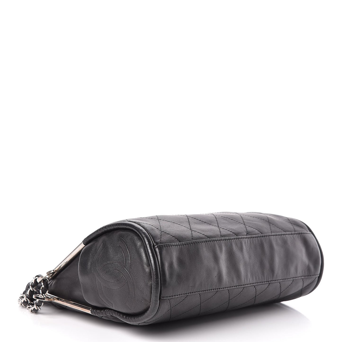 Lambskin Stitched Medium Ultimate Soft Tote Black