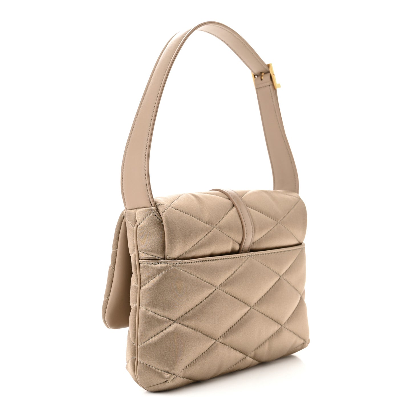 Satin Quilted Le 57 Diamond Shoulder Bag Mouse