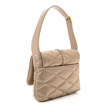 Saint Laurent Satin Quilted Le 57 Diamond Shoulder Bag Mouse 3 of 10