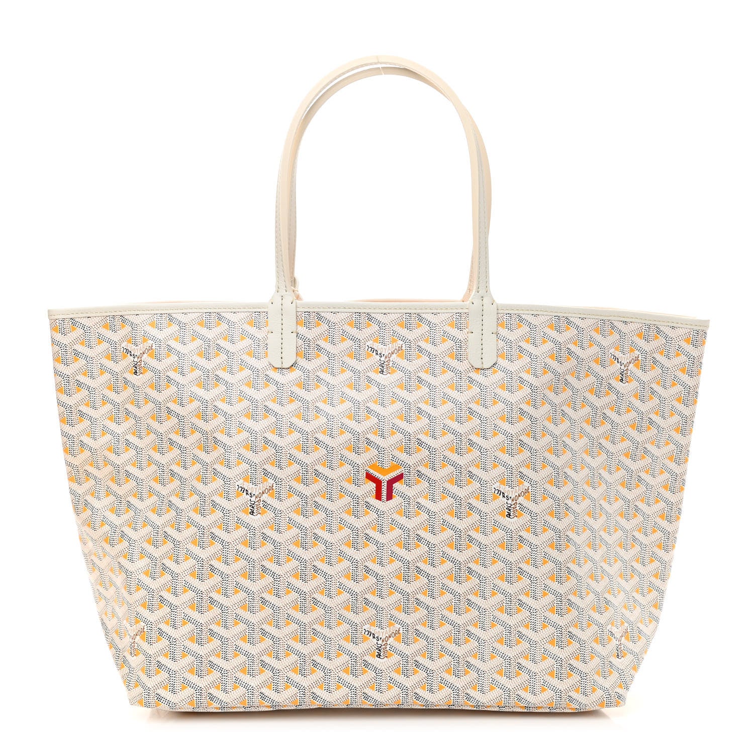 Goyard Goyardine Saint Louis Claire Voie PM White Orange 3 of 11