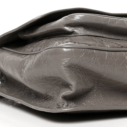 Saint Laurent Crinkled Calfskin Matelasse Monogram Large Niki Chain Satchel Fog 9 of 10