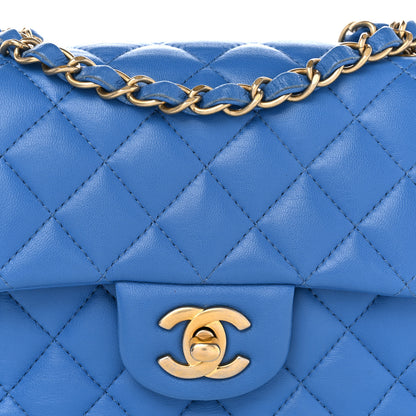 Chanel Lambskin Quilted Mini Square Flap Blue 8 of 12
