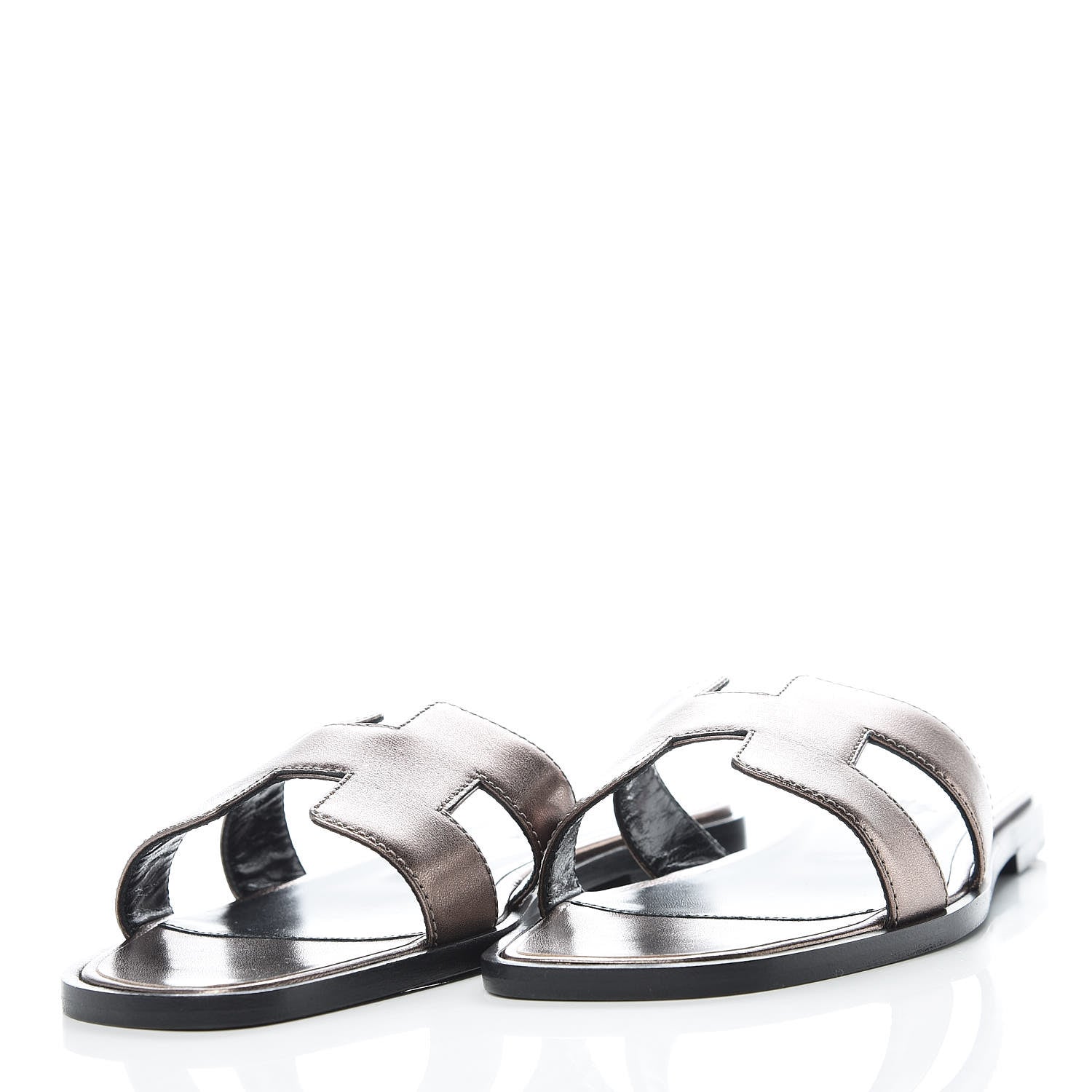 Hermes Metallic Nappa Oran Sandals 36 Or Vieilli 3 of 7