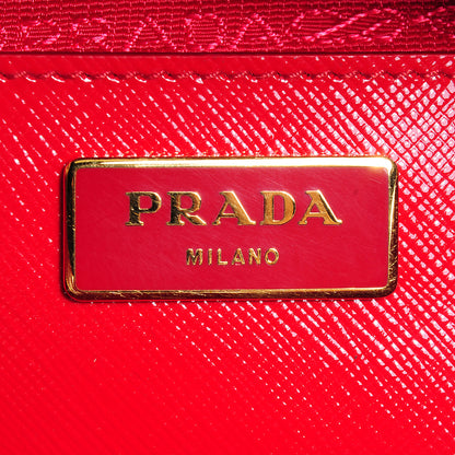Prada Saffiano Vernice Lux Bauletto Rosso 7 of 9