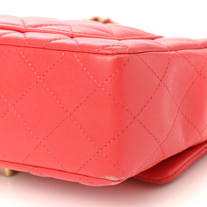 Chanel Lambskin Quilted Mini Rectangular Flap Red 12 of 15