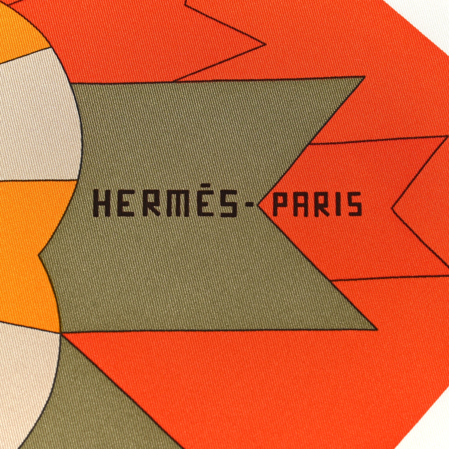 Hermes Silk En Roue Libre Scarf 90 White Orange Gold 2 of 6