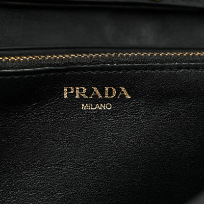 Prada Soft Calfskin Quilted Chain Wallet Black 8 of 17