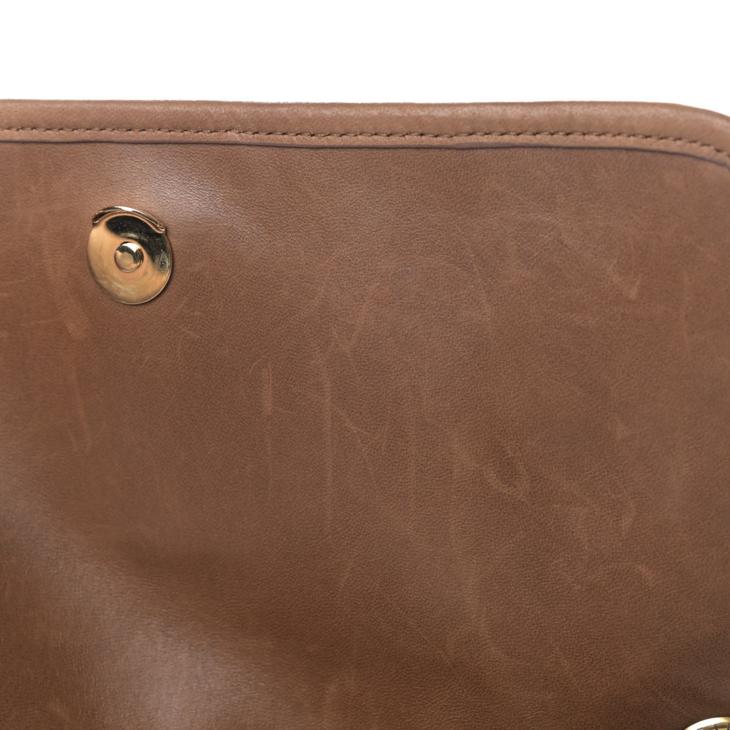 Crinkled Calfskin Matelasse Monogram Medium Niki Chain Satchel Brown