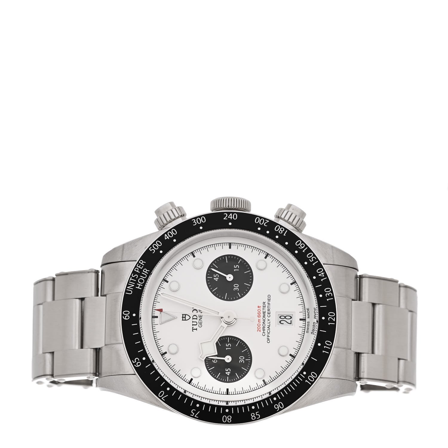 TUDOR Stainless Steel 41mm Black Bay Chronograph Panda Automatic Watch White 79360N 2 of 5