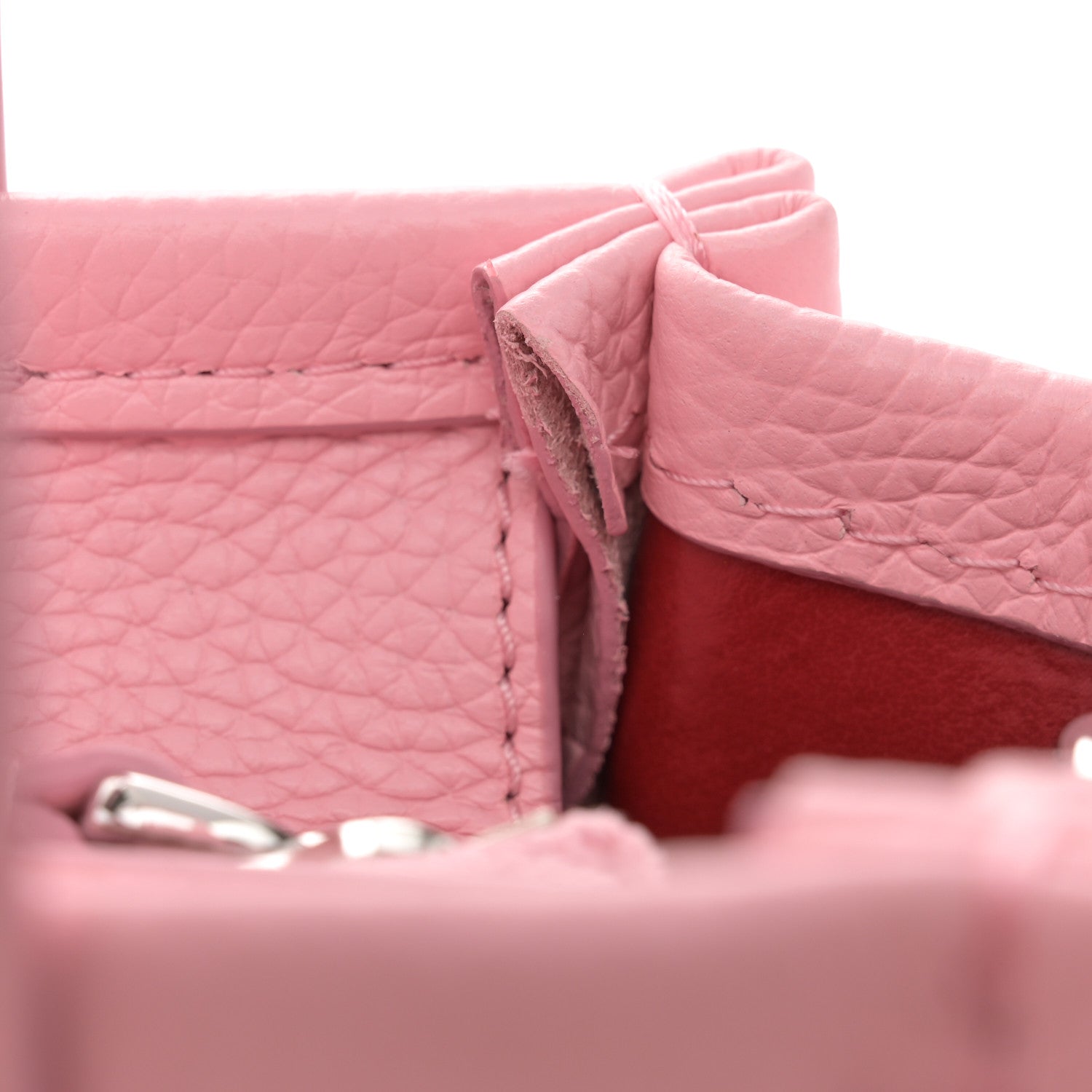 Marc Jacobs Grained Calfskin Small The Tote Bag Ribbon Pink 12 of 12