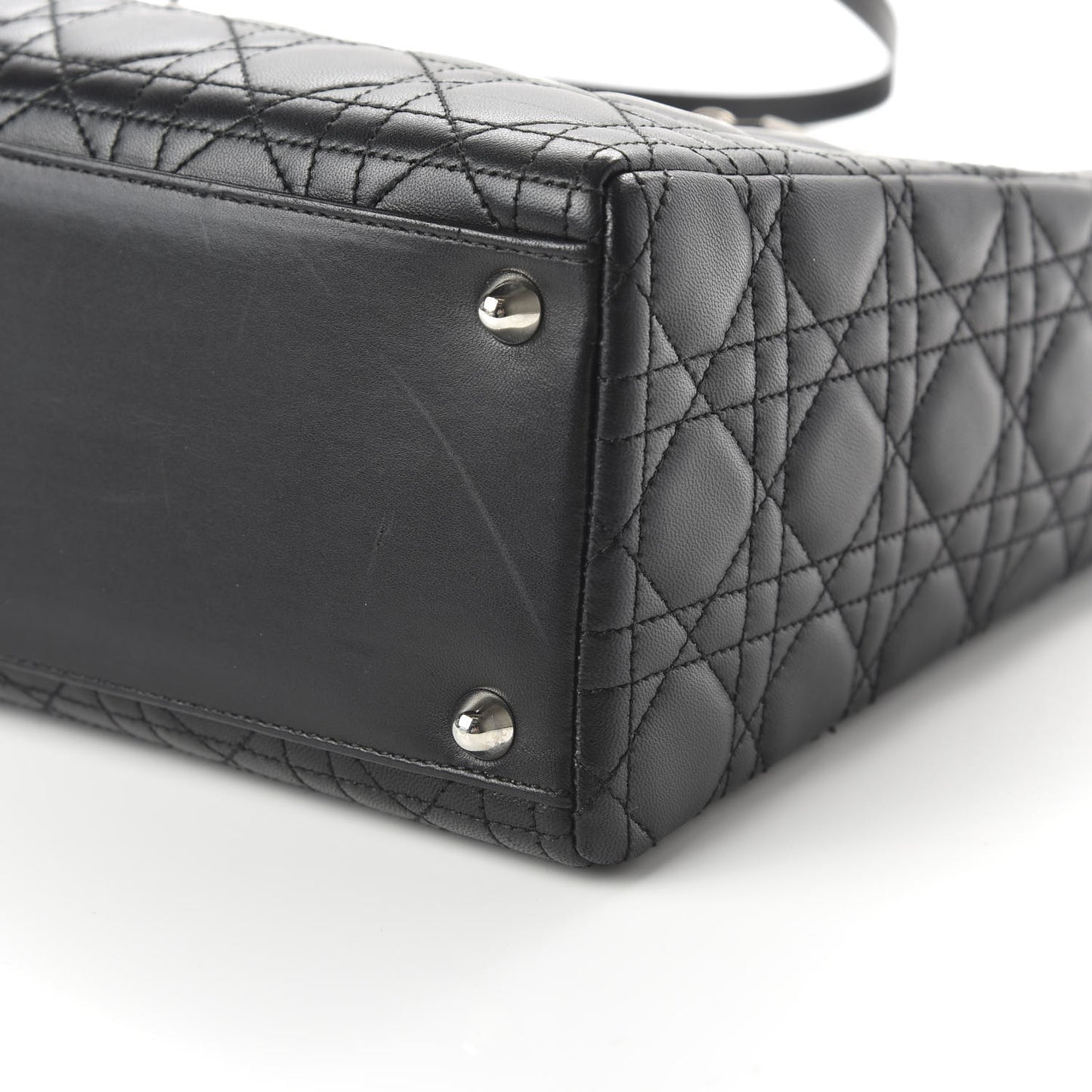 Lambskin Cannage Large Lady Dior Black