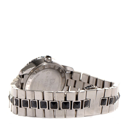 Christian Dior Stainless Steel Diamond Sapphire 29mm Christal Quartz Watch Black 3 of 6